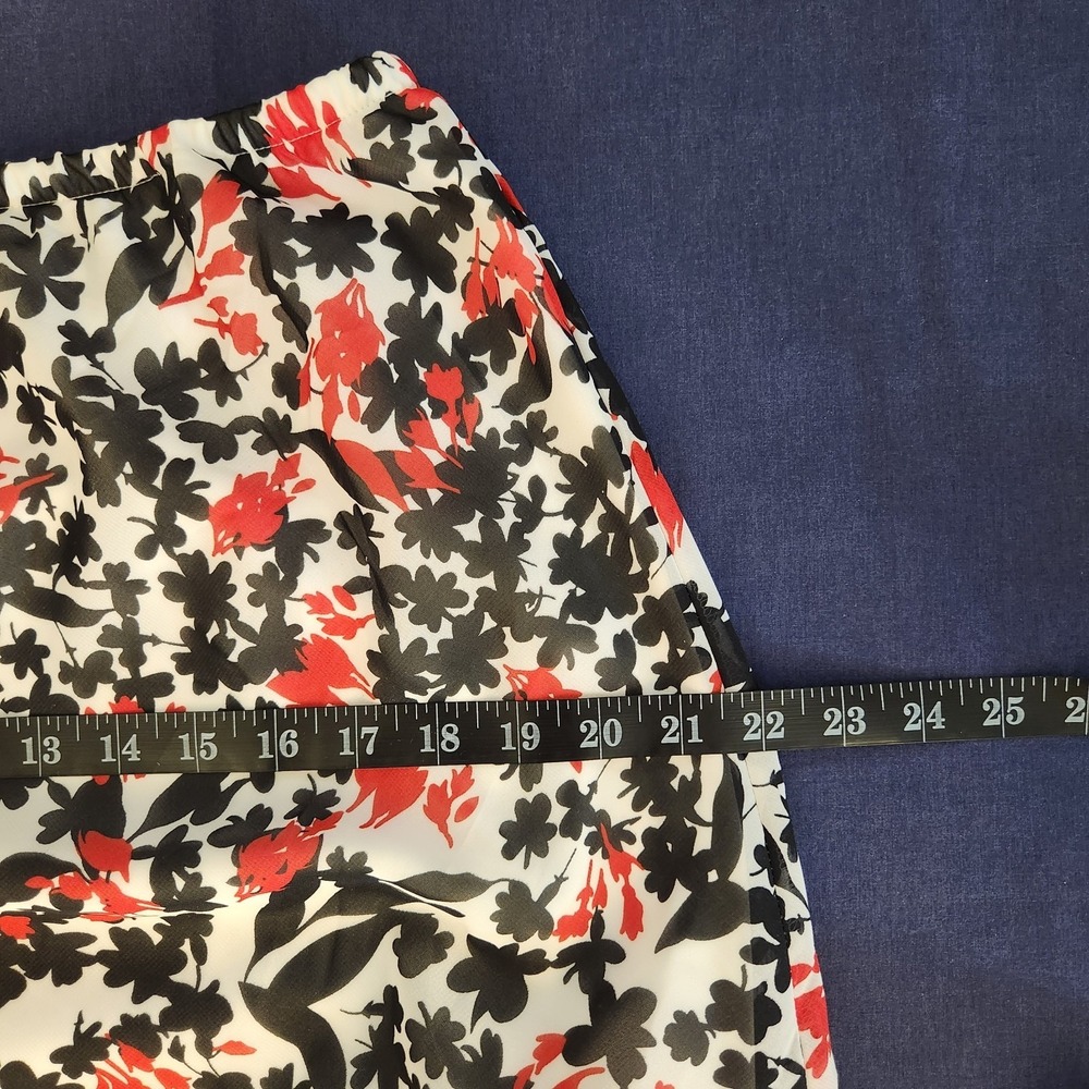90s Karin Stevens Layered Classic/Retro/ Indie Floral Skirt  14P - Picture 8 of 9